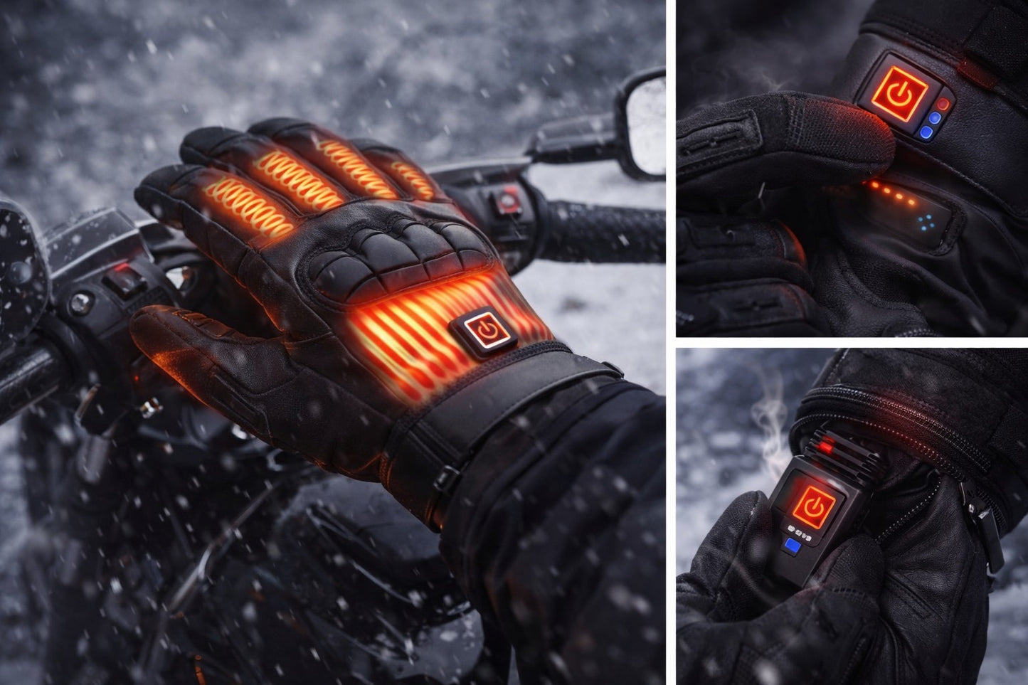 HeatRider Heated Motorcycle Gloves