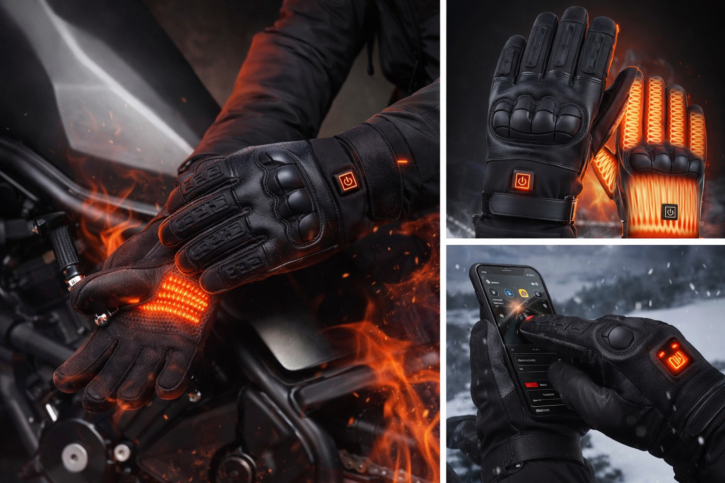 HeatRider Heated Motorcycle Gloves